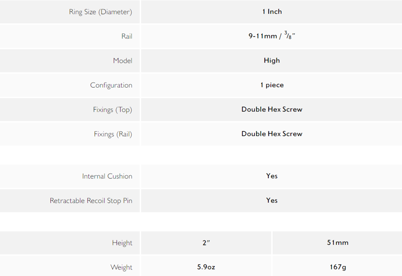 Hawke Match Mount 1 One Piece 9-11mm High-1